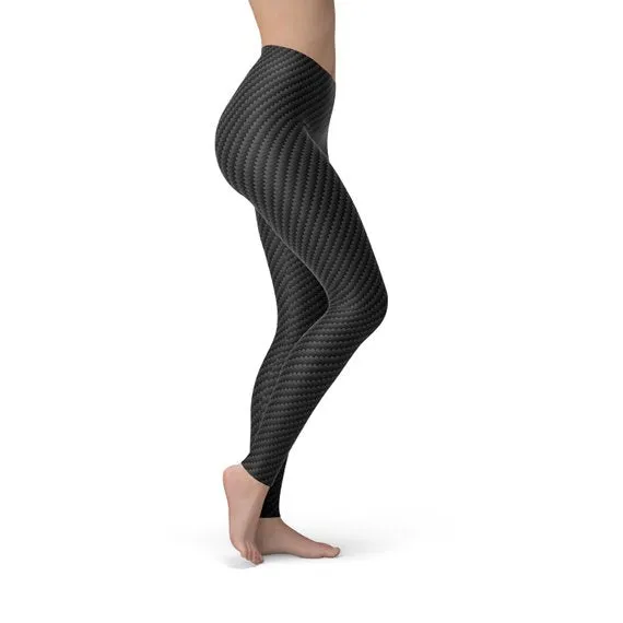 Women’s Black Carbon Fiber Leggings