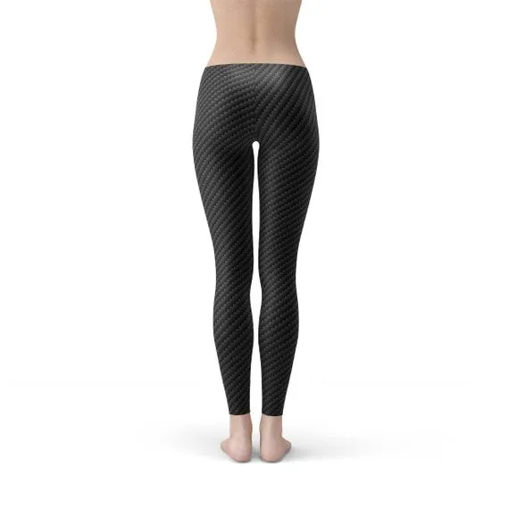 Women’s Black Carbon Fiber Leggings