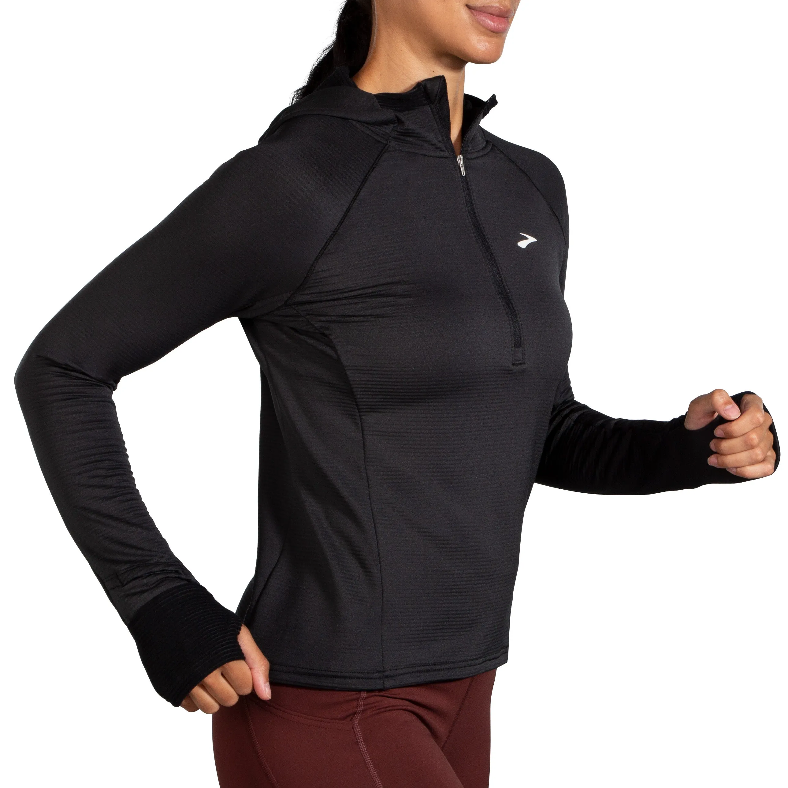 WOMEN'S NOTCH THERMAL HOODIE 2.0 - 001 BLACK