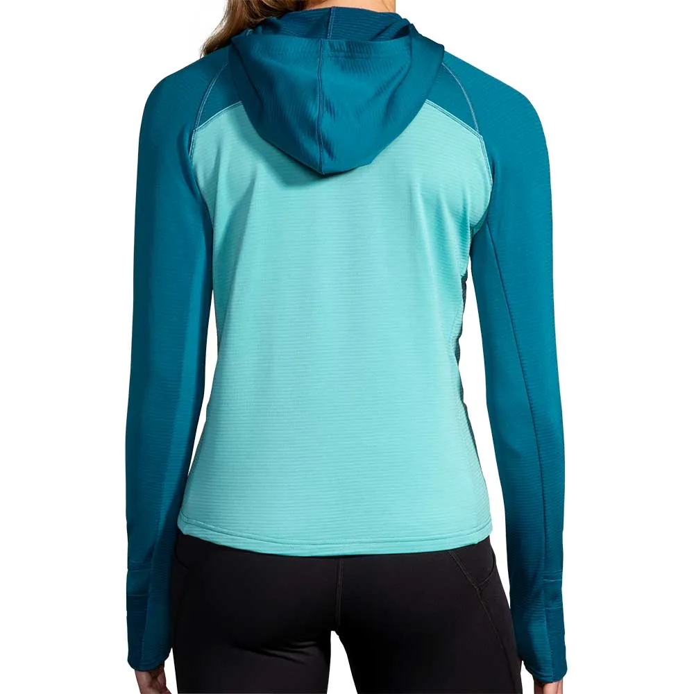 Women's Notch Thermal Hoodie 2.0 - Aqua/Moroccan Blue