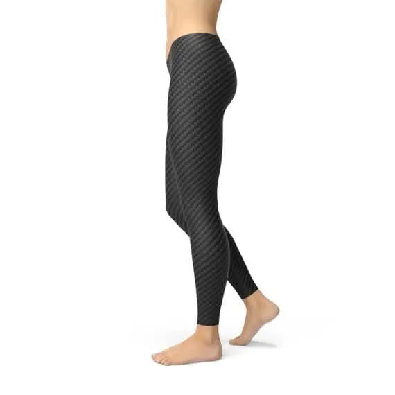 Women's Performance Black Carbon Fiber Leggings