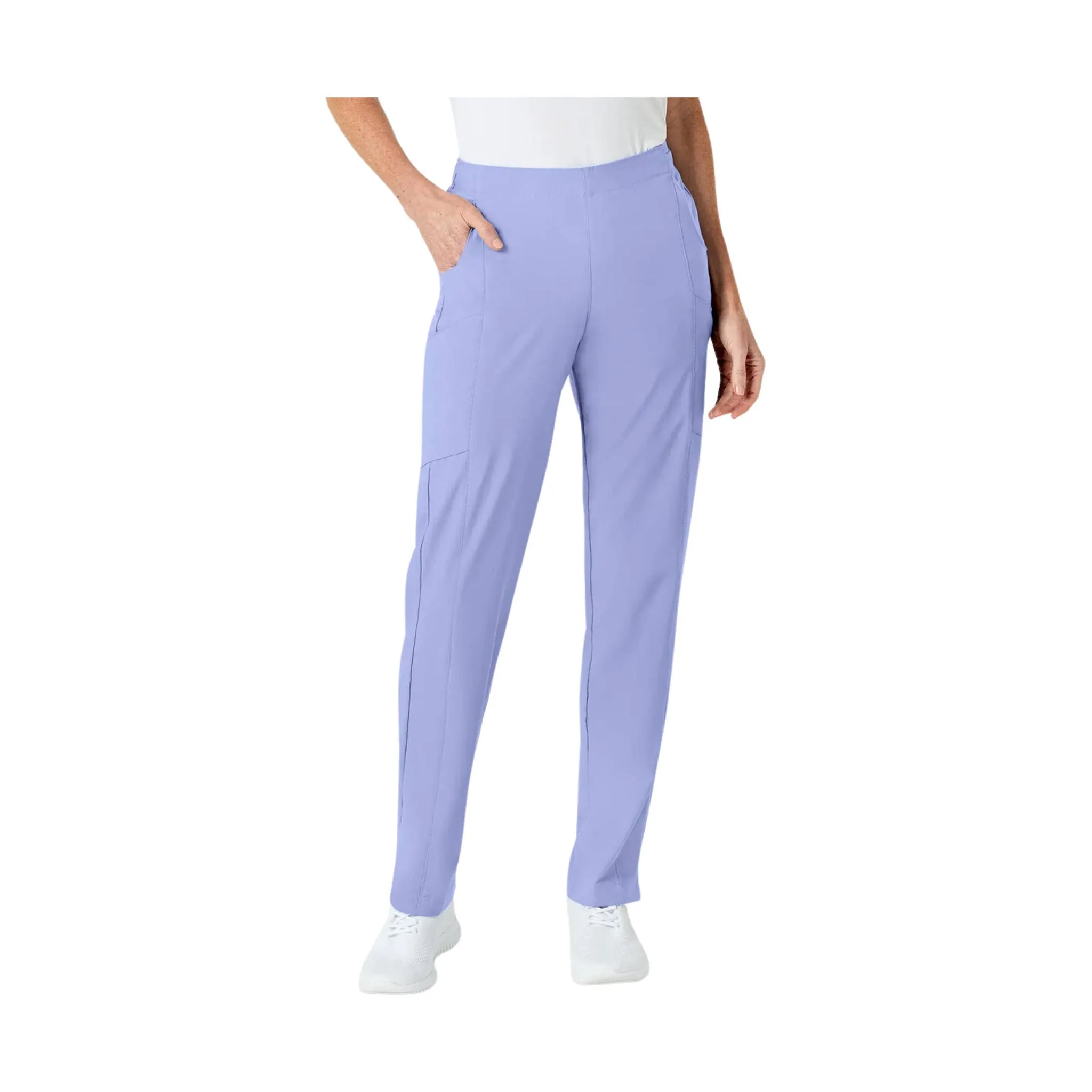 WonderWink Women's Flat Front Cargo Scrub Pant - Ceil Blue - ONLINE STORE CREDIT/EXCHANGE ONL