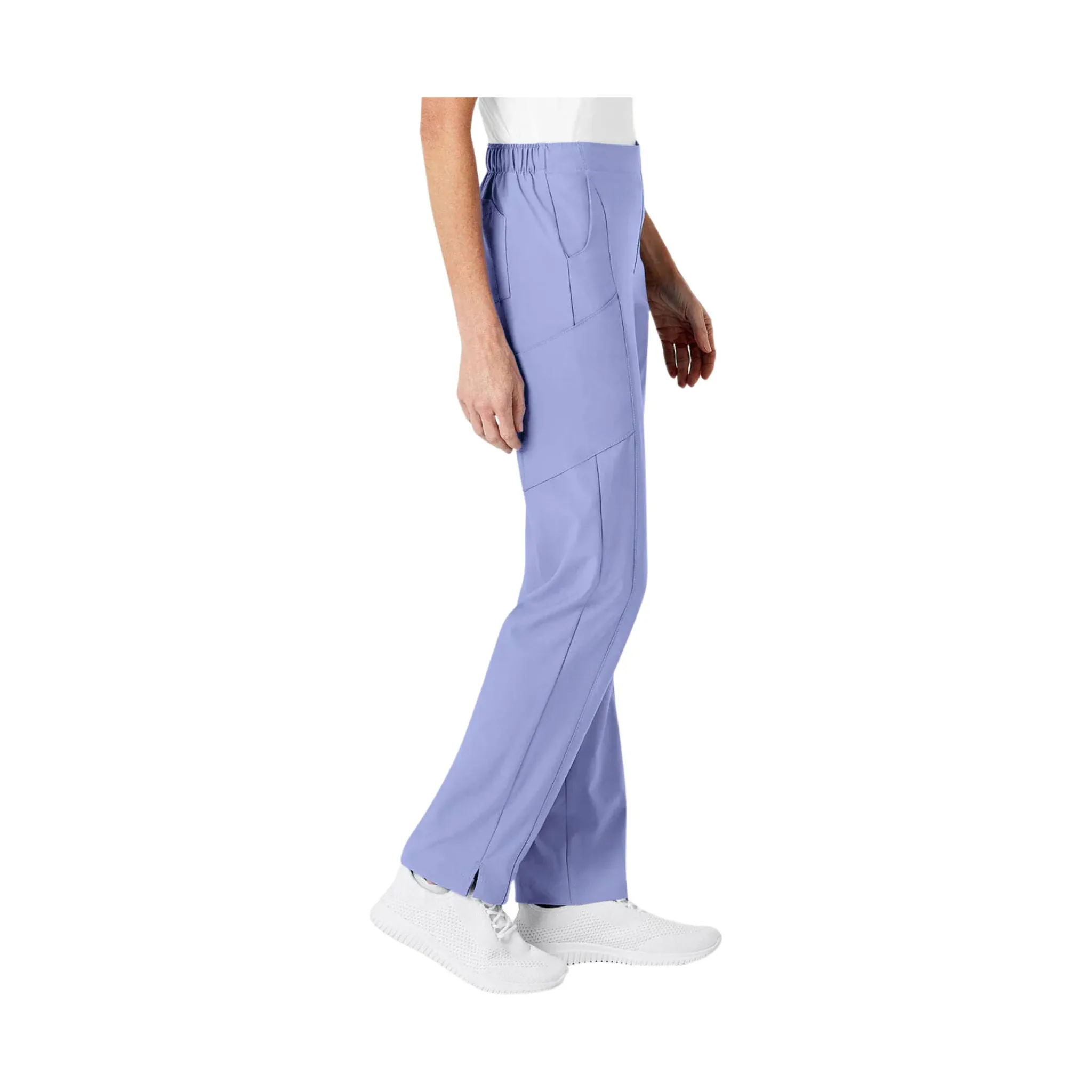 WonderWink Women's Flat Front Cargo Scrub Pant - Ceil Blue - ONLINE STORE CREDIT/EXCHANGE ONL