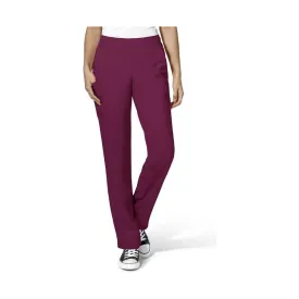 WonderWink Women's Flat Front Cargo Scrub Pant - Wine