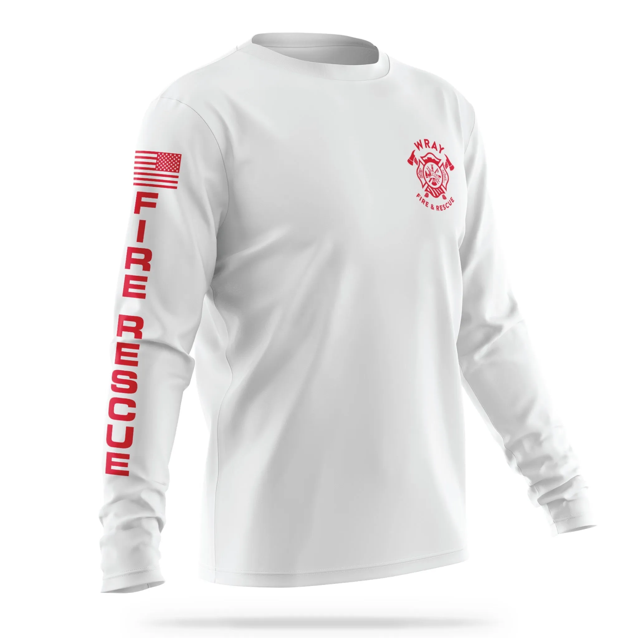 [WRAY FIRE & RESCUE] Utility Long Sleeve [WHT/RED]