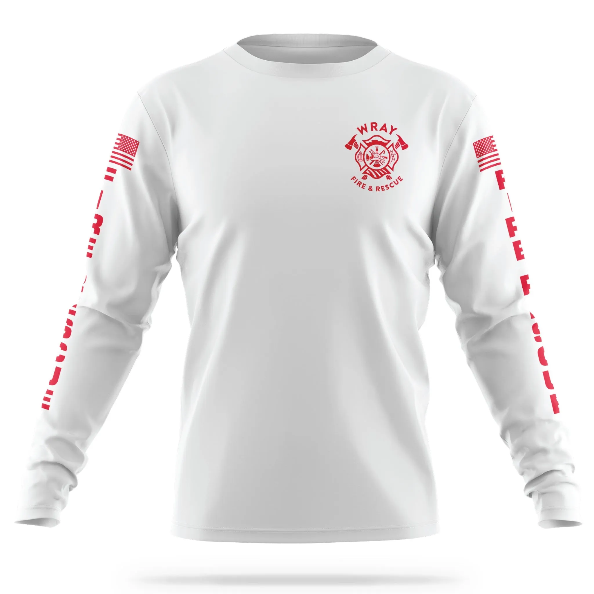 [WRAY FIRE & RESCUE] Utility Long Sleeve [WHT/RED]